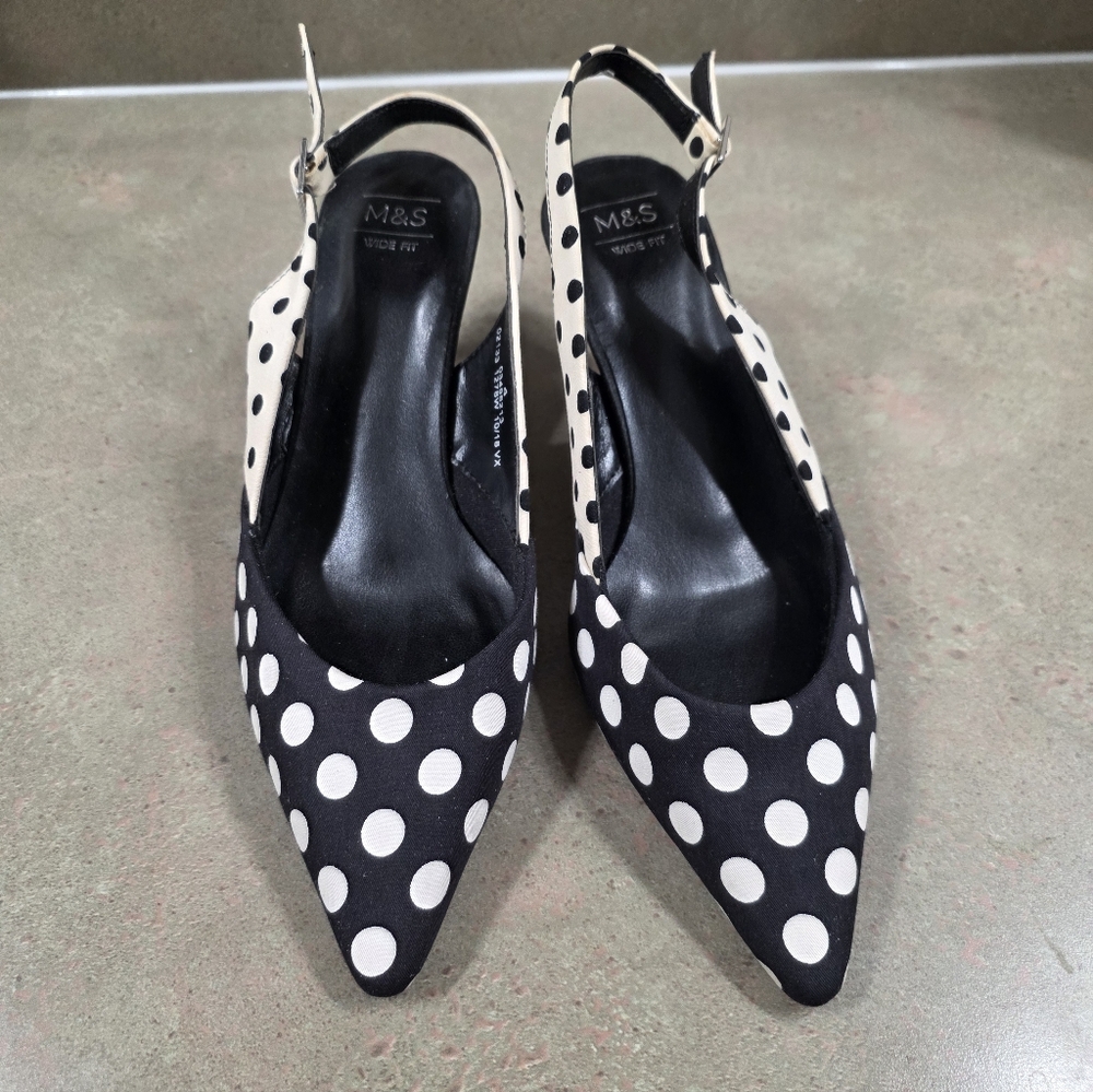 Black and White Polka Dot Women's Shoes